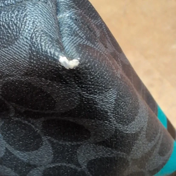 Coach Sig. Varsity Blue Leather Crossbody Bag - Picture 6 of 7